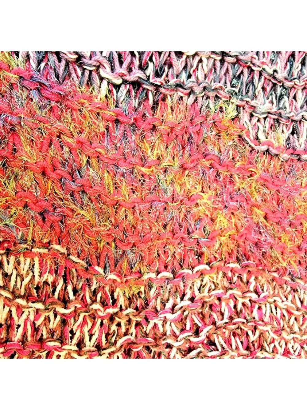 Colorful Fringe Oversize Infinity Scarf Wrap Crochet Knit Women Pink Purple Soft